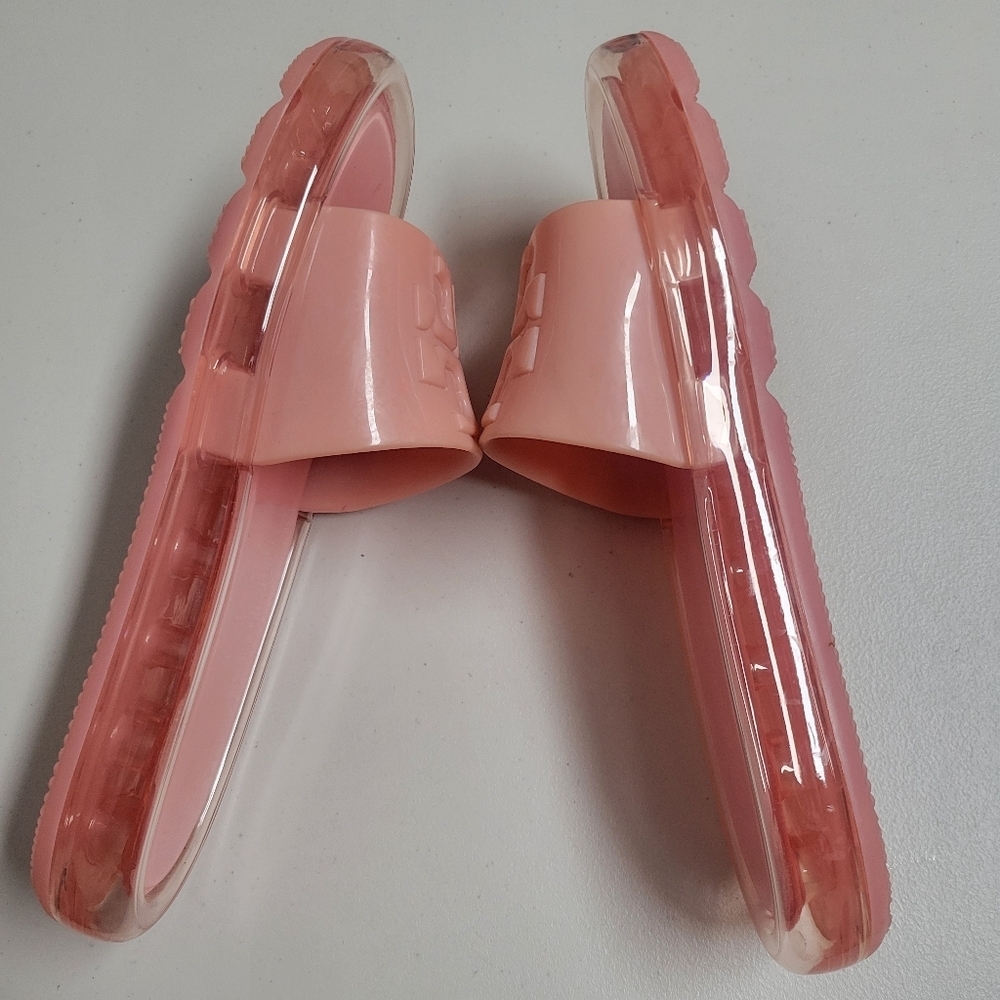 Tory Burch Bubble Jelly In Pink Slides Size 9B. - Picture 3 of 9